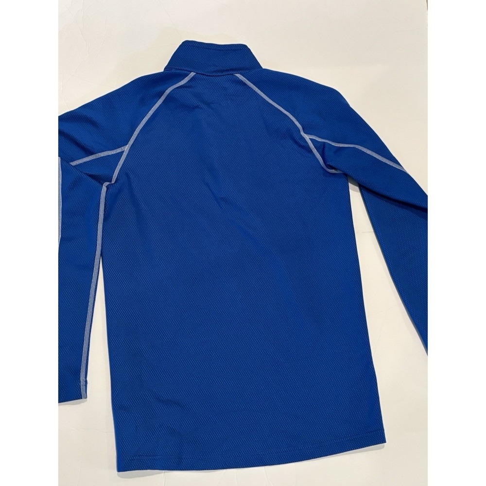 Under Armour ColdGear Mens Small Blue Fitted 1/4 Zip Long Sleeve Training Top - Picture 3 of 12